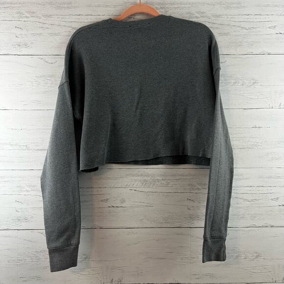 Loyd/Ford Gray Velvet Leopard Sweatshirt Size M - Picture 2 of 9